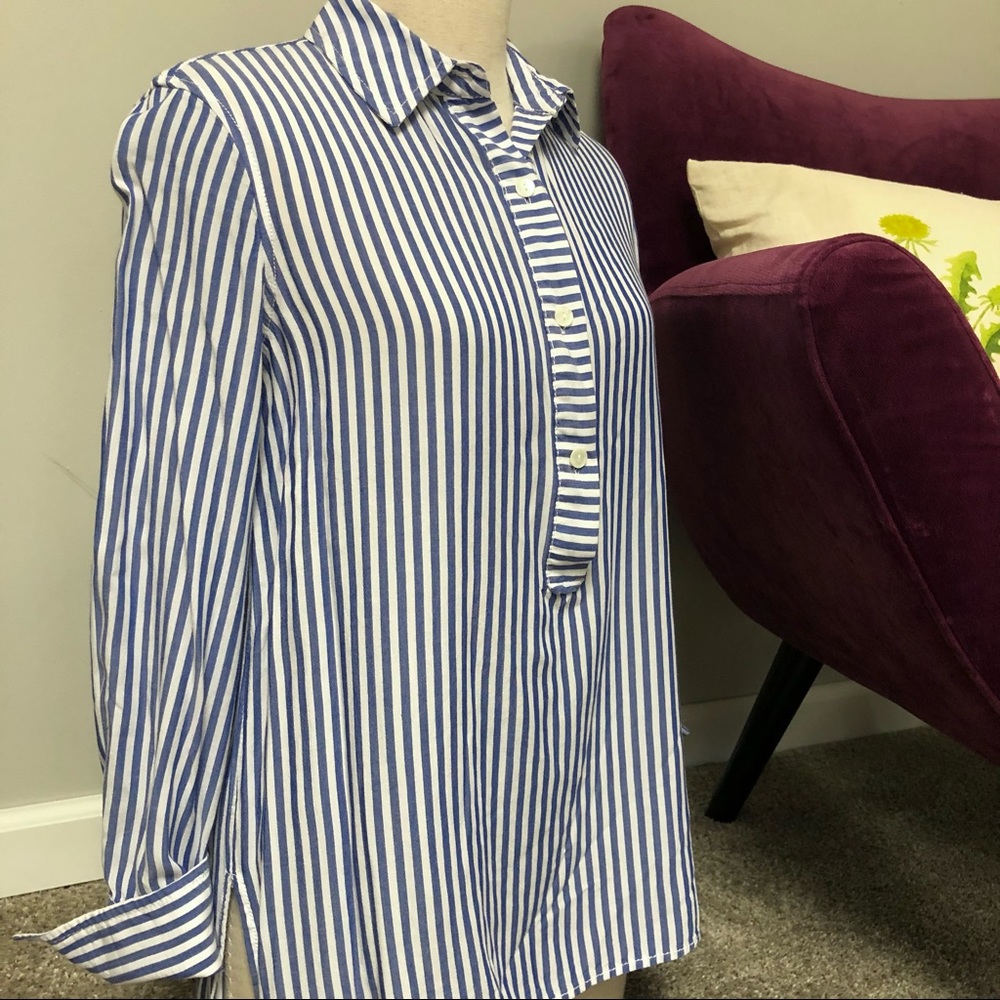 Max Studio Pullover Style Striped Button Down Shi… - image 5